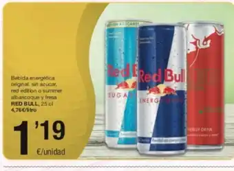SPAR Fragadis Bebida Energética Original, Sin Azucar, Red Edition O Summer Albaricoque y Fresa Red Bull 25 cl. oferta