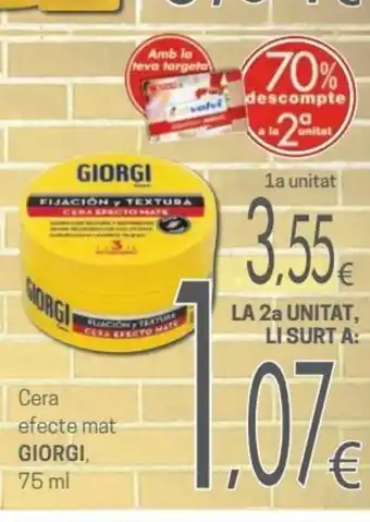 Cera Efecta Mat Giorgi 75 ml.