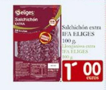Supermercados Bip Bip Salchichón Extra Ifa Eliges 100 g. oferta