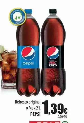 Spar Tenerife Refresco original o max pepsi oferta