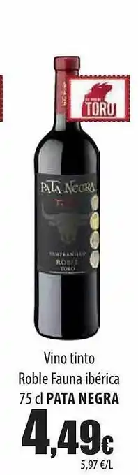 Spar Tenerife Vino tinto roble fauna ibérica pata negra oferta