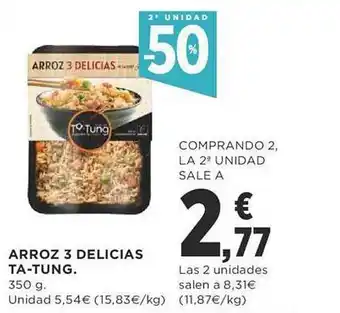 Supercor 2a unidad -50% arroz 3 delicias ta-tung oferta
