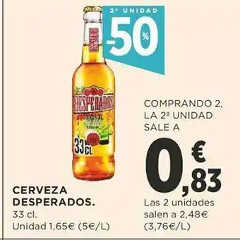 Supercor 2a unidad -50% cerveza desperados oferta