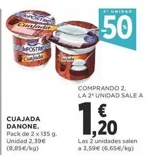 Supercor 2a unidad -50% cuajada danone oferta