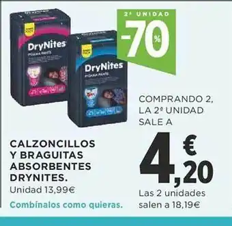 Supercor 2a unidad -70% calzoncillos y braguitas absorbentes drynites oferta