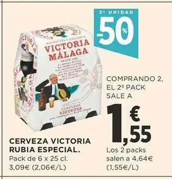 Supercor 2a unidad -50% cerveza victoria rubia especial oferta