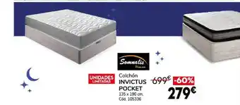 Conforama Somnalis colchón invictus pocket oferta