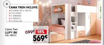 Conforama Cama tren lupy 8k oferta