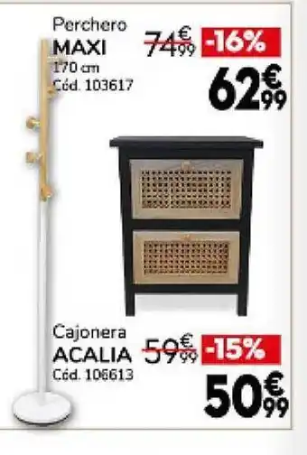 Conforama Perchero maxi cajonera acalia oferta