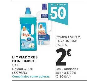 Supercor Exprés 2a unidad -50% limpiadores don limpio oferta
