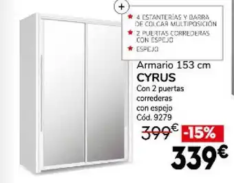 Conforama Armario 153 cm cyrus oferta