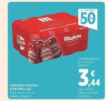 Supercor Exprés 2a unidad -50% cerveza mahou 5 estrellas oferta