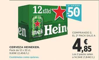 Supercor Exprés 2a unidad -50% cerveza heineken oferta
