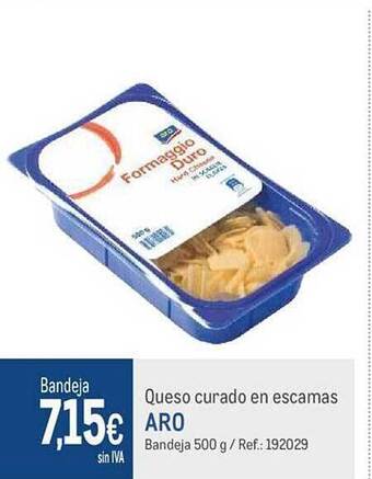 Makro Queso curado en escamas aro oferta