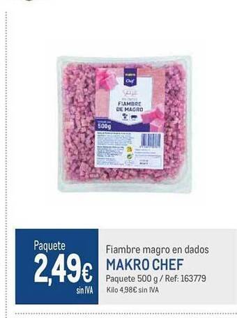 Makro Fiambre magro en dados makro chef oferta