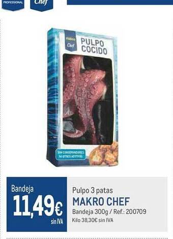 Makro Pulpo 3 patas makro chef oferta