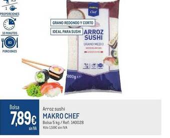 Makro Arroz sushi makro chef oferta