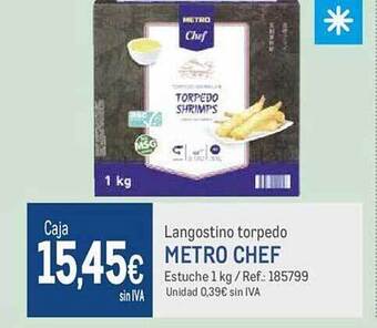 Makro Langostino torpedo metro chef oferta