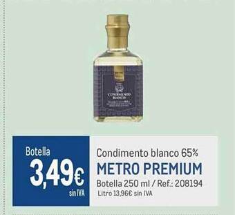 Makro Condimento blanco 65% metro premium oferta