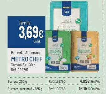 Makro Burrata ahumado metro chef oferta