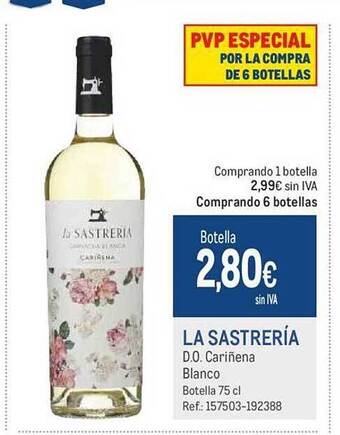 Makro La sastreria d.o. cariñena blanco oferta