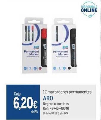 Makro 12 marcadores permanentes aro oferta