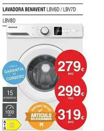 Milar Lavadora benavent lbv6d lbv7d oferta
