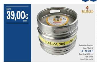 Makro Cerveza alemana tipo pils 4.8° felsgold oferta