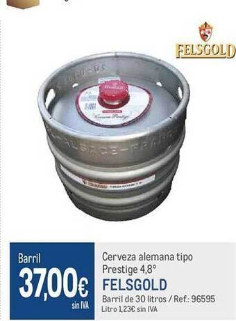 Makro Cerveza alemana tipo prestige 4.8° felsgold oferta