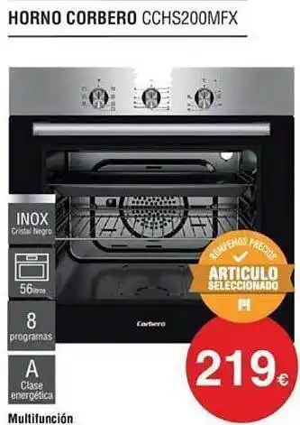 Milar Horno corbero cchs200mfx oferta