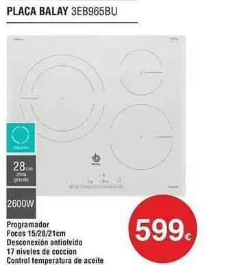 Milar Placa balay 3eb965bu oferta