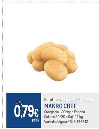 Makro Patata lavada especial cocer makro chef oferta