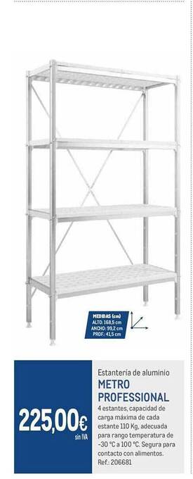 Makro Estanteria de aluminio metro professional oferta
