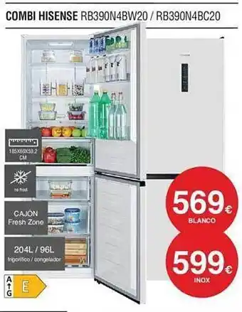 Milar Combi hisense rb390n4bw20 rb390b4bc20 oferta