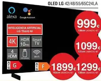 Milar Oled lg 42 48 55 65c24la oferta