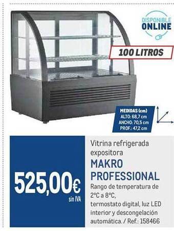 Makro Vitrina refrigerada expositora makro professional oferta