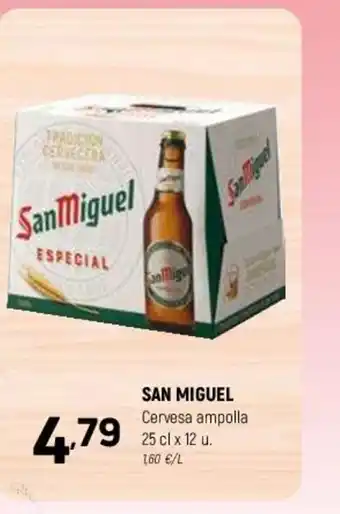 Coviran San Miguel Cervesa Ampolla 25 cl. x 12 u oferta