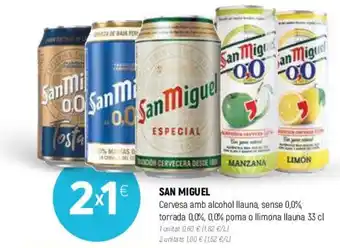 Coviran San Miguel Cervesa amb Alcohol Llauna, Sense 0.0% Torrada 0.0% oferta