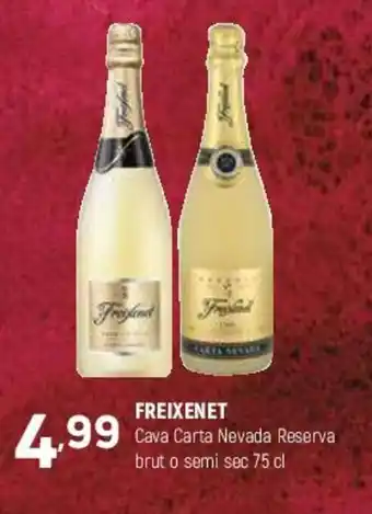 Coviran Freixenet Cava Carta Nevada Reserva brut o semi sec 75 cl. oferta