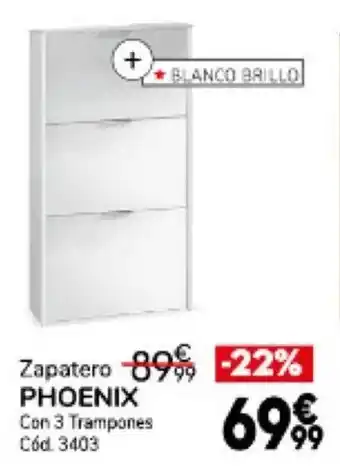 Conforama Zapatero Phoenix oferta