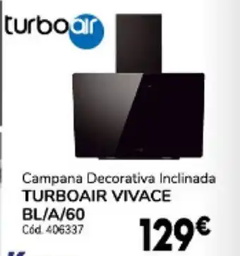 Conforama Campana Decorativa Inclinada Turboair Vivace BL/A/60 oferta