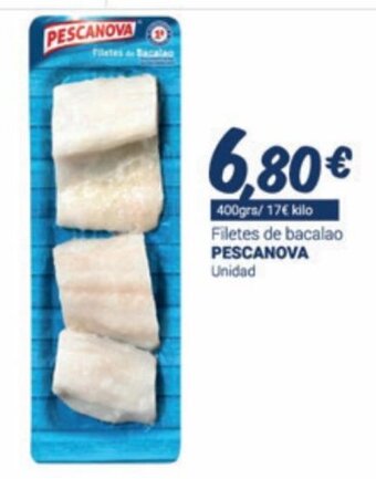 Supermercados Plaza Filetes de Bacalao Pescanova oferta