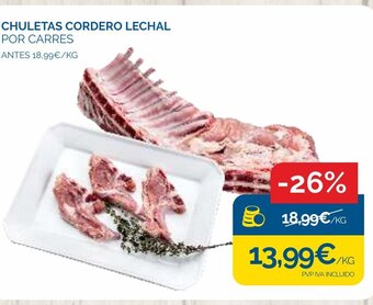 Cash Ecofamilia Chuletas Cordero Lechal oferta