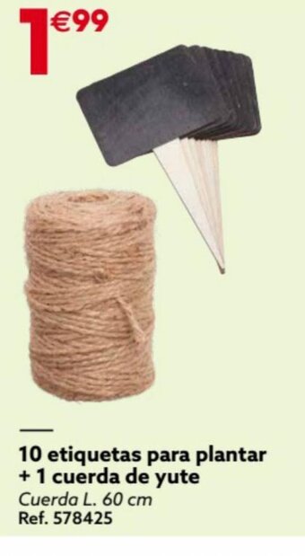 GiFi 10 Etiquetas Para Plantar + 1 Cuerda De Yute oferta