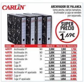 Carlin Archivadores carlin oferta