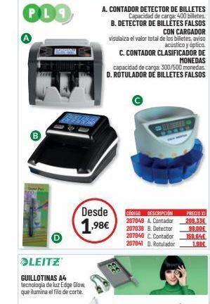 Carlin Detector de billetes leitz oferta