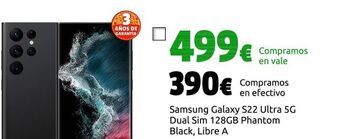 CeX Samsung galaxy s22 ultra 5g dual sim 128gb phantom black, libre a oferta