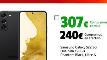 CeX Samsung galaxy s22 5g dual sim 128gb phantom black, libre a oferta