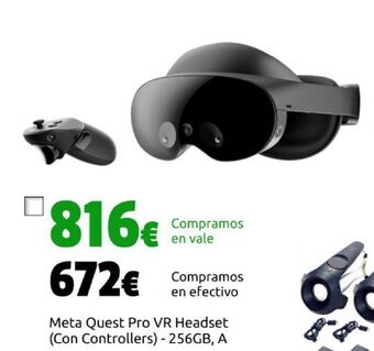 CeX Meta quest pro vr headset (con controllers) - 256gb, a oferta
