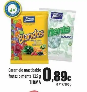 Spar Tenerife Caramelo masticable frutas o menta tirma oferta